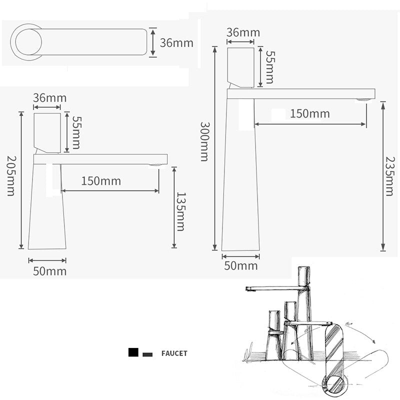 AquaCraft Luxe – Premium Brass Bathroom Faucet